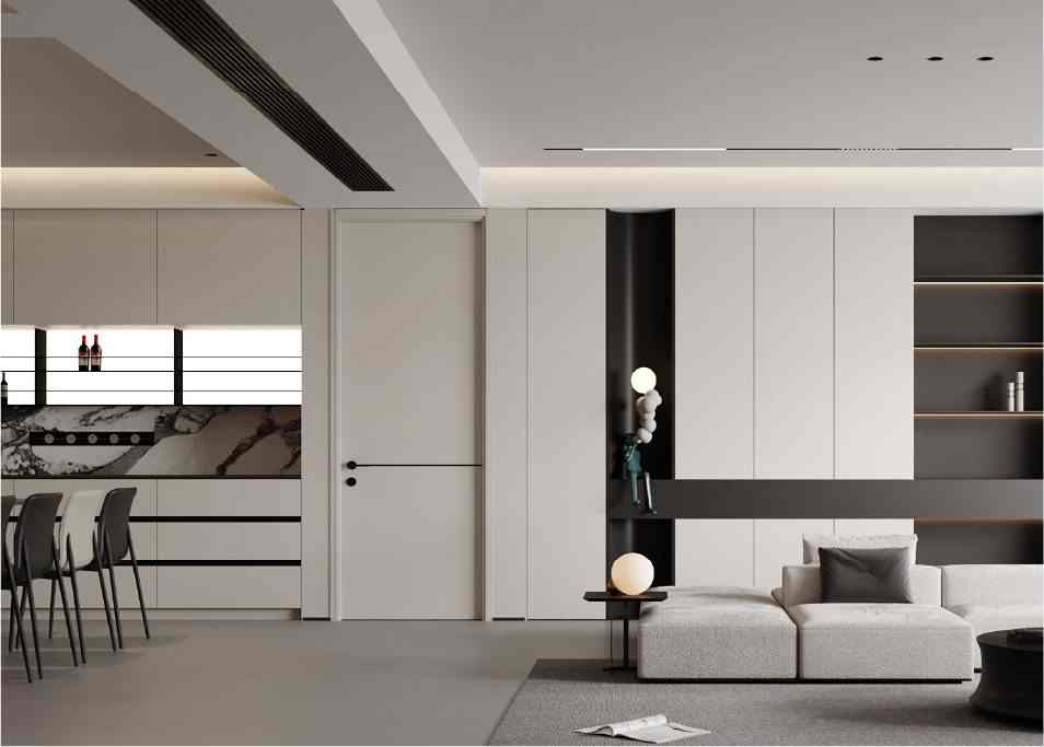 Integrated SUPERUS door and wall interior