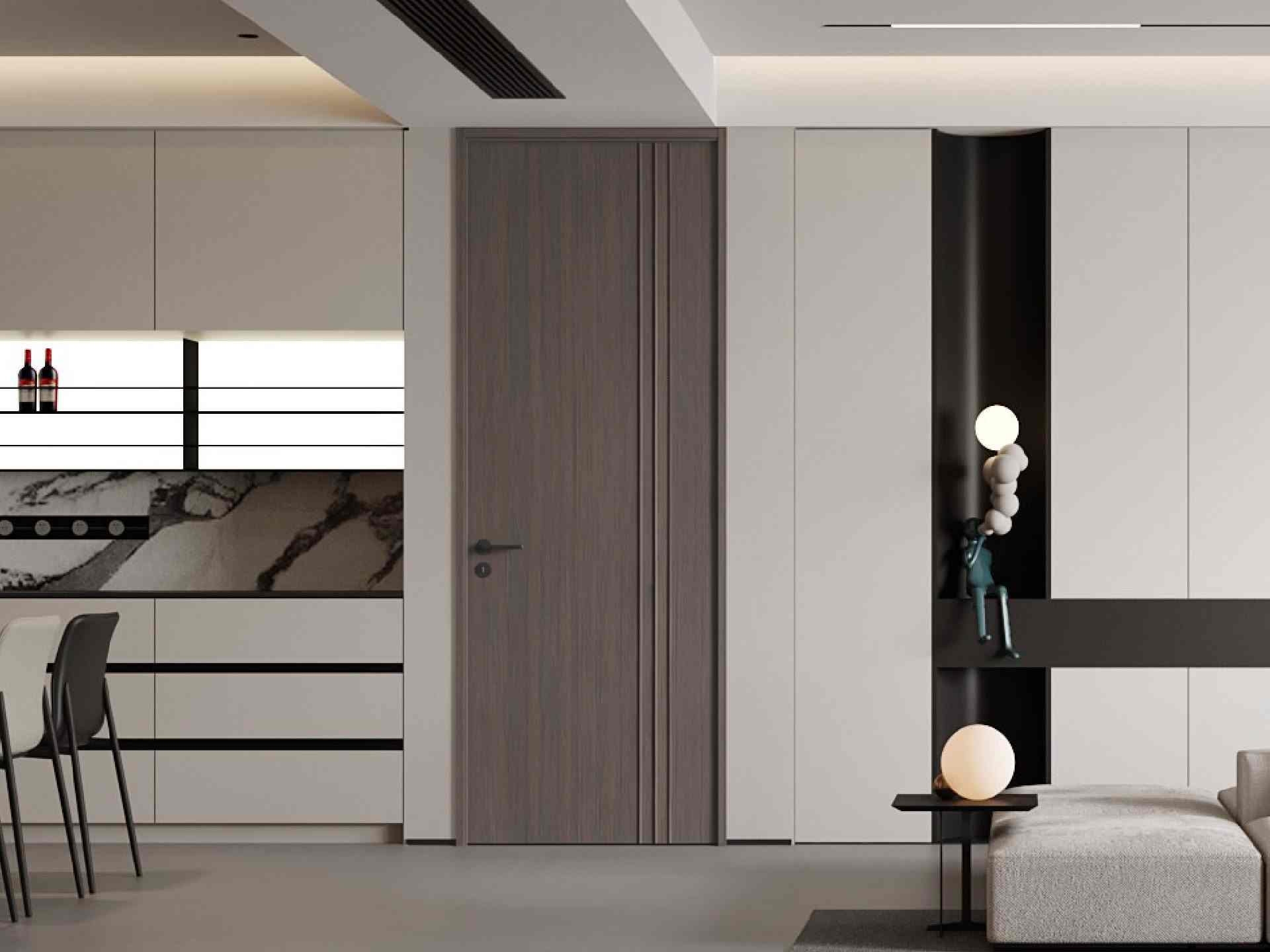 Grey-Brown WPC Door - G014