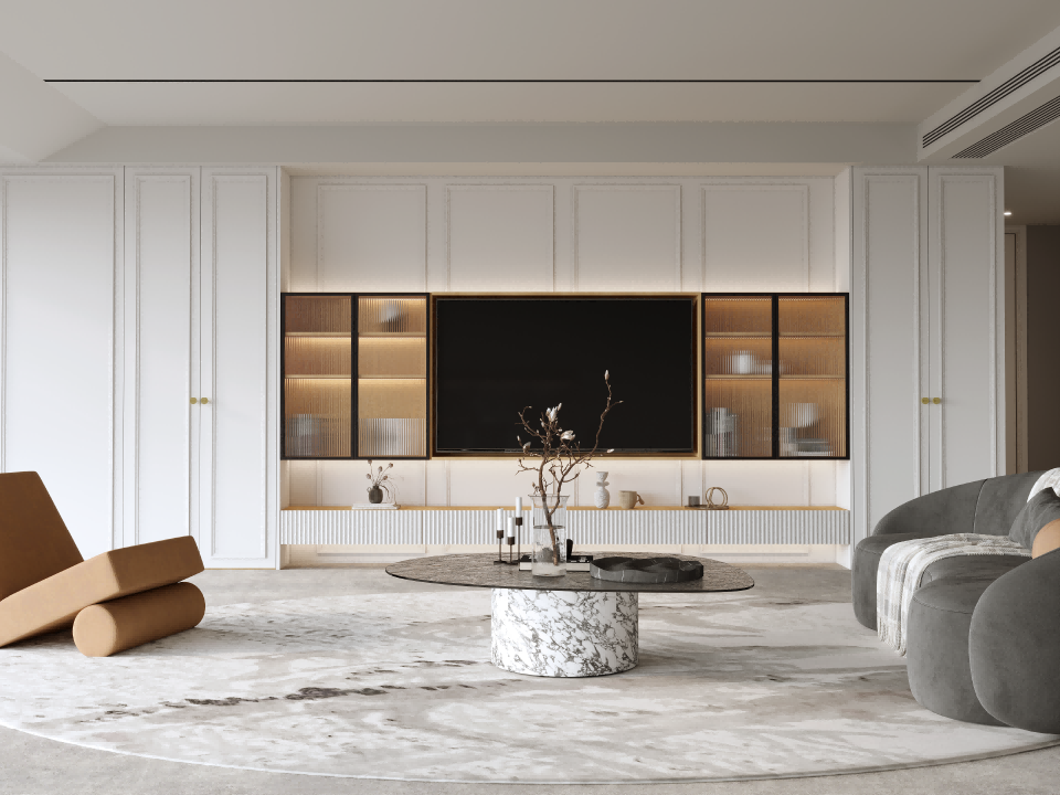 New Nordic-Style Lily-white Maple-wood Tone Integrated Whole House Custom Cabinetry - ELEGANT